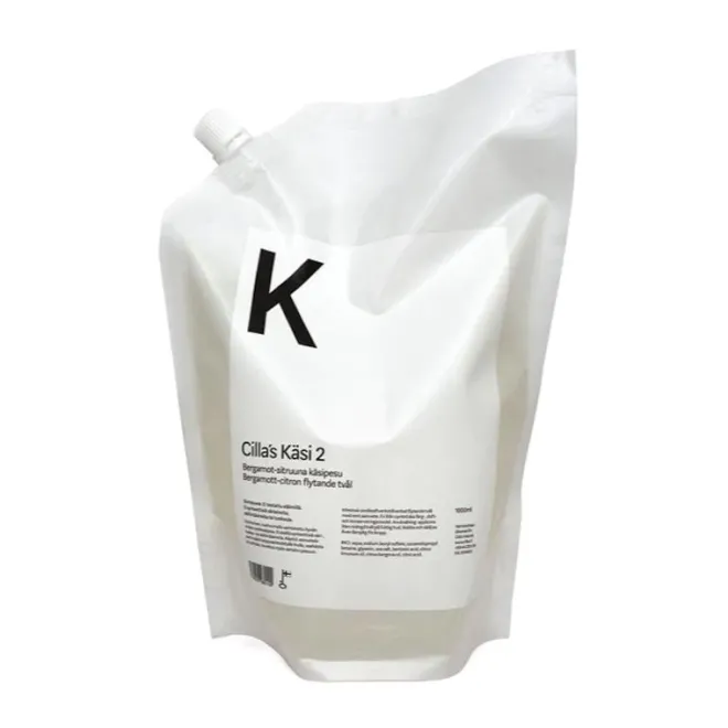 Cilla’s Käsi 2 Nestesaippua Täyttöpussi Bergamot-sitruuna