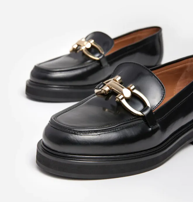 Flattered Samantha Nahkaiset Loaferit Musta