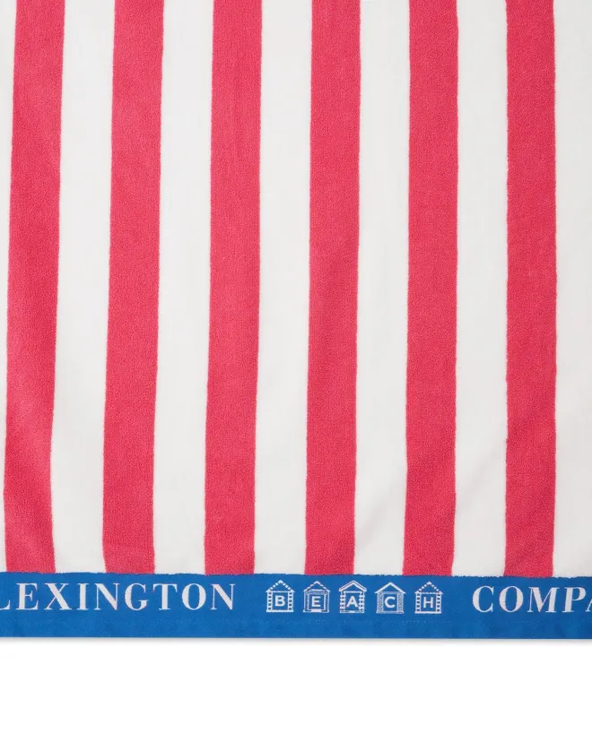 Lexington Raidallinen Rantapyyhe Puuvillafroteeta Kirsikka-Valkoraidallinen