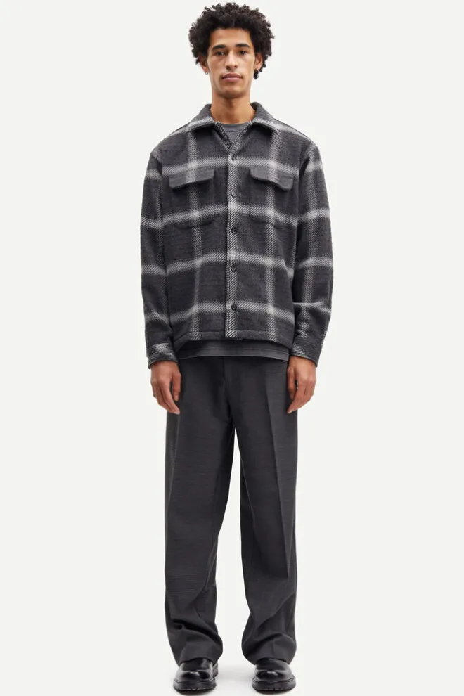 Samsoe&Samsoe Castor Mustavalkoinen Ruutupaita
